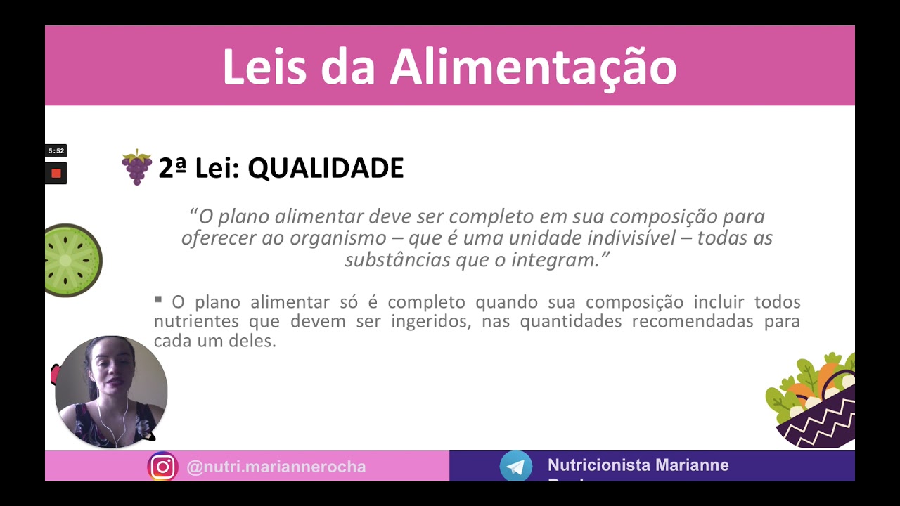 SAIBA TUDO SOBRE AS LEIS DA ALIMENTAÇÃO | NUTRIÇÃO