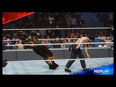 Bruce Lee vs. Dark Voyager (WWE 2k19) - CPU vs. CPU - Epic Battle 💯 🐲 - Dragon Fights 🐉