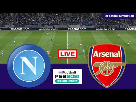 Napoli vs Arsenal | eFootball PES 21 Gameplay | Full Match Video Game - Simulation