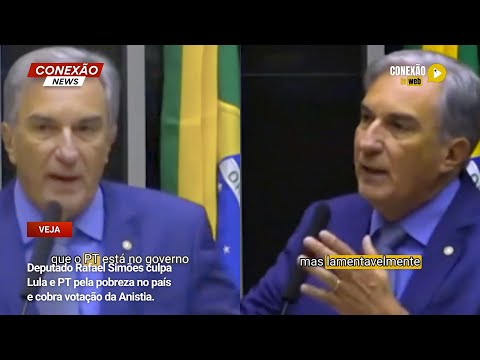 Vídeo: Deputado Rafael Simões culpa Lula e PT pela pobreza no país e cobra votação da Anistia.