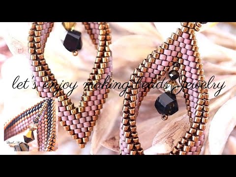 DIY𓆸how to make beads earrings/beading tutorial