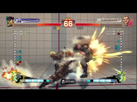 aka jojo (M.Bison/Dictator) vs. consomme001 (Balrog/Boxer) SSF4:AE 2012 XBL Match