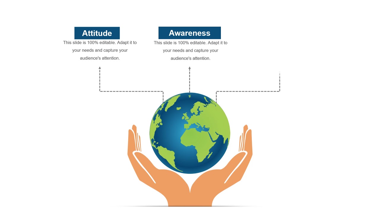 Environmental Educational Showing Earth In Hands PPT Slides Template
