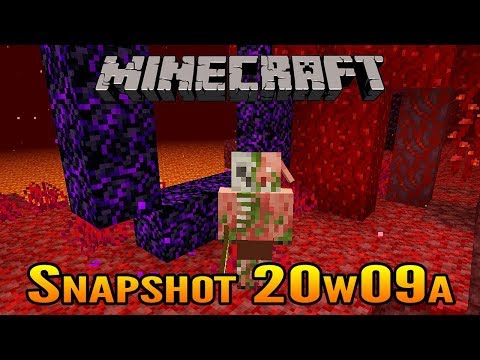 Minecraft 1.16 Nether Update Snapshot 20w09a | Crying Obsidian, Zombified Piglins and Target Blocks!