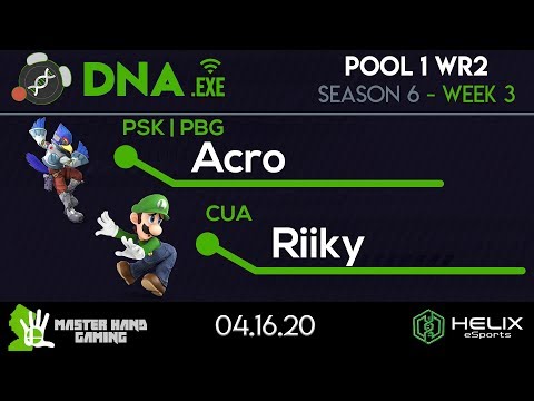 DNA.EXE S6:W3 - CUA | Acro (Falco) vs PSK | PBG | Riiky (Luigi) - Pool 1 WR2