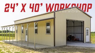 Exploring the Features of a 24x40x12 Metal Building | American Steel C