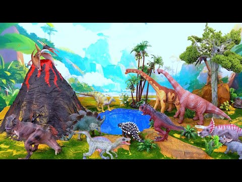 Discover Dinosaurs | Diorama Kid's Craft with an Erupting Paper Mache Volcano! | Dinosaurs Diorama