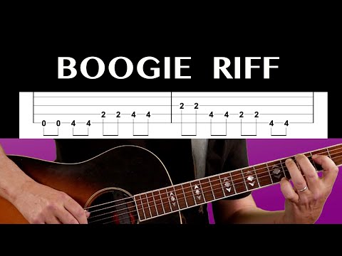 Boogie Woogie Fingerpicking Riff: Blues Guitar Lesson with TAB