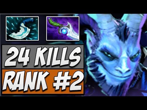 Rank 2 Riki in Dotabuff with 24 KILLS | Dota Gameplay