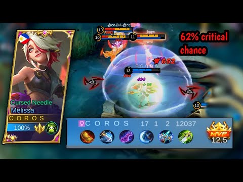 WTF DAMAGE 😱 | 62% CRITICAL CHANCE | NEW HERO MELISSA BEST BUILD | MELISSA FULL CRITACAL DAMAGE 🔥