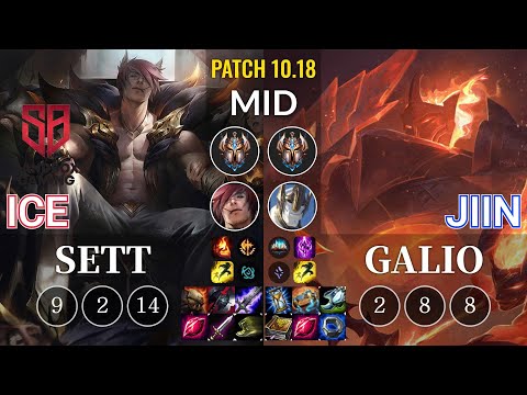 SB Ice Sett vs Jiin Galio Mid - KR Patch 10.18