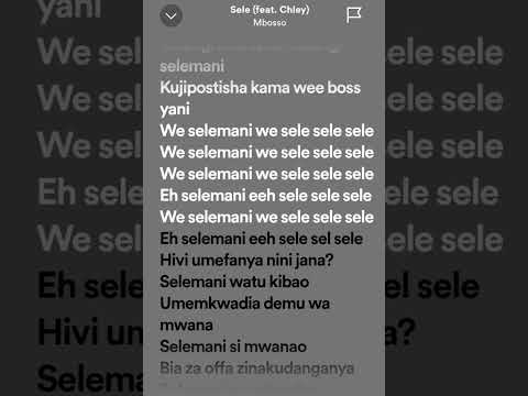 Mbosso Ft Chley - Sele lyrics