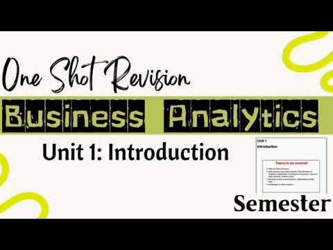 One Shot Revision l Unit 5 Predictive Textual Analysis l Business Analytics l Semester 6 l DU l