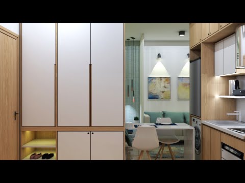 TINY APARTMENT 17sqm ( 183sqft MICRO APARTMENT TOUR ) | SPACE SAVING IDEAS | NEVER SAY TOO SMALL