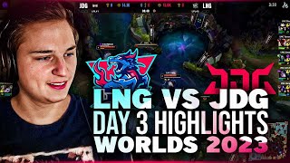JDG vs LNG Highlights ALL GAMES Worlds 2023 Swiss Stage Day 3 Round 3 - Pandore Reacts
