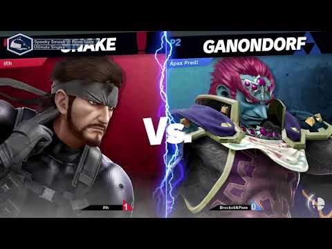 Spooky S@PS Ultimate Singles - BrockoliandPeas(Ganondorf) vs ifih(Snake) Winners R3