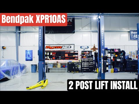 Bendpak XPR10AS-LP 10,000lb 2 post lift Install How To DIY