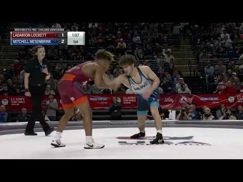Mitchell Mesenbrink vs Ladarion Lockett - 74kg quarters - U.S. Olympic Wrestling Trials 2024