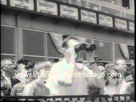 Preakness Stakes Pimlico 1967 Baltimore Damascus wins  www.PublicDomainFootage.com