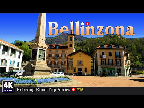 Relaxing Road Trip Series in Switzerland 🇨🇭 Ep#15 - Epic City Drive From Biasca To Bellinzona Ticino