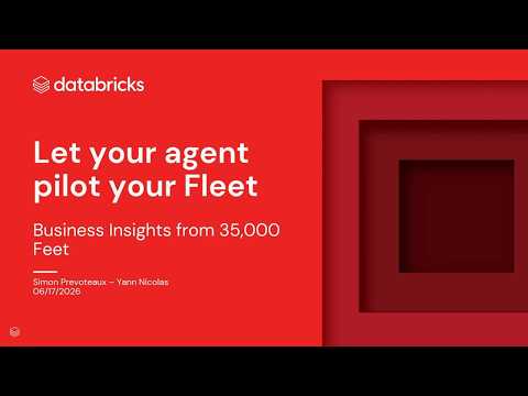 Watch: AI Agents at Scale: How Thales Transformed IFE with Databricks and Genie