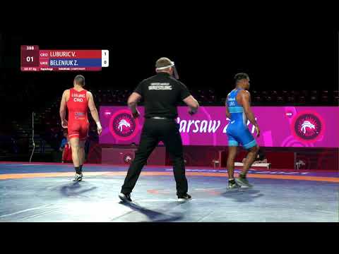 Repechage GR - 87 kg: V. LUBURIC (CRO) v. Z. BELENIUK (UKR)