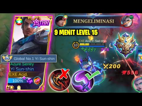 9 MENIT LEVEL 15!! NEW FAST FARMING TOP GLOBAL 1 YSS ROTASI FARMING CEPAT YSS AUTO MYTIC?? MLBB