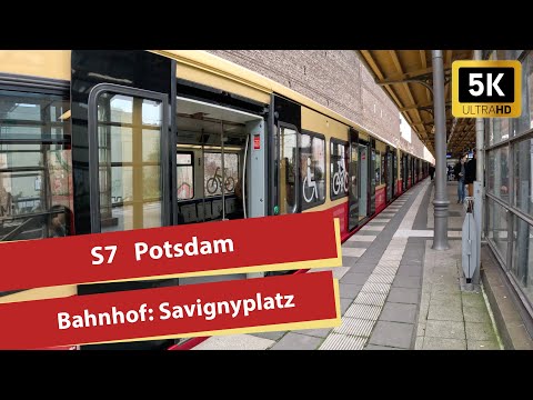 (5K) S-Bahn Berlin - Savignyplatz, Abfahrt der S7 nach Potsdam BR481