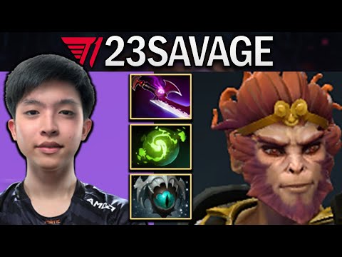 T1.23SAVAGE MONKEY KING WITH 19 KILLS - REFRESHER - DOTA 2 7.30 GAMEPLAY