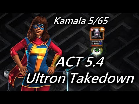 5/65 Kamala Khan Takes down the Final Ultron Boss in Act 5 - Marvel Contest Of Champions