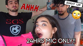 ANNOYED MY BROTHERS BY ONLY TALKING IN MIC!! (IN PUBLIC)