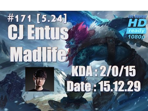 15.12.29 LCK Cj Entus Madlife Bot Lane SUpport Trundle(vs Thresh) Hardcarry[1080p]#171