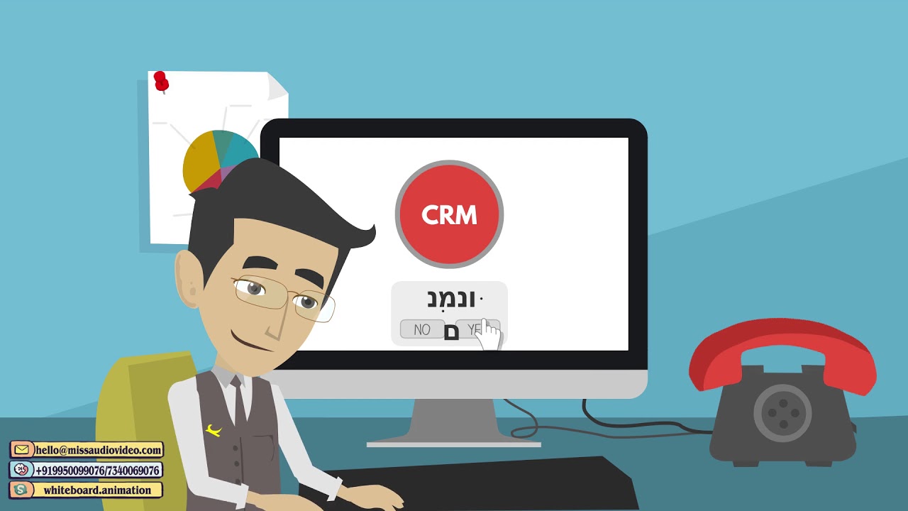 ✅ Customer Relationship Management Promotional Animation Explainer Video In Hebrew Language: CRM