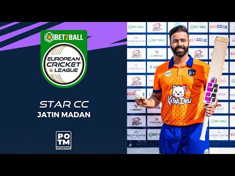 POTM: J.Madan - HT vs STA | Highlights | Bet2Ball European Cricket League Day 4, Group A | ECL22
