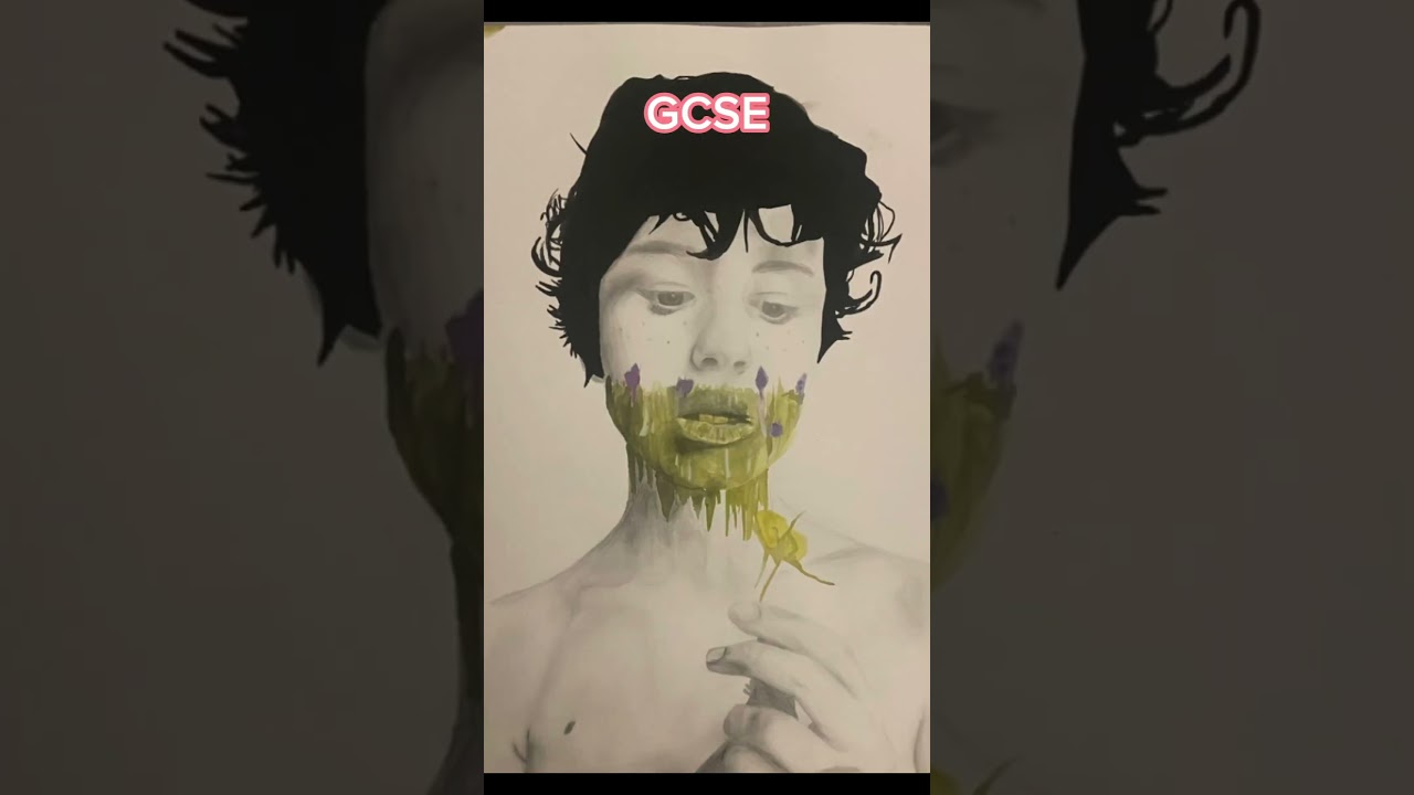 my art from Gcse to A-level! #art #artist #shorts