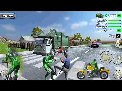 Rope frog Ninja Hero Car Vegas: Walkthrough #gameplay