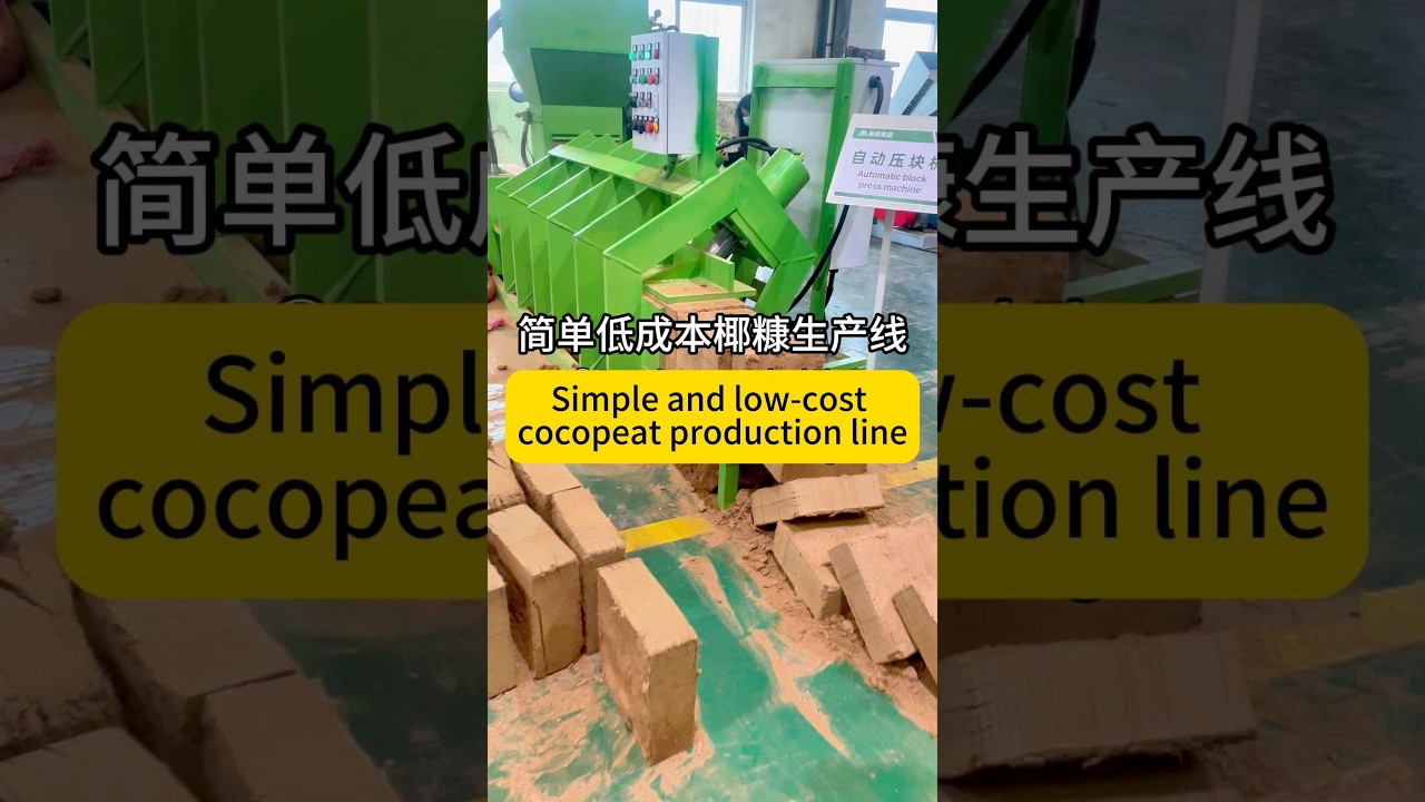 Cocohusk chips production line simple low cost #coconut #cocopeat #dewateringmachine #cocohuskchips