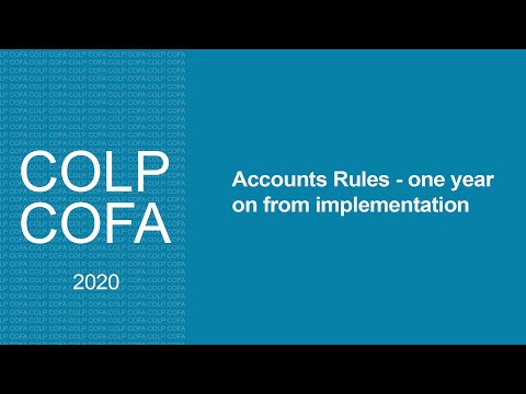 Accounts Rules - one year on from implementation (Compliance Officers conference 2020)