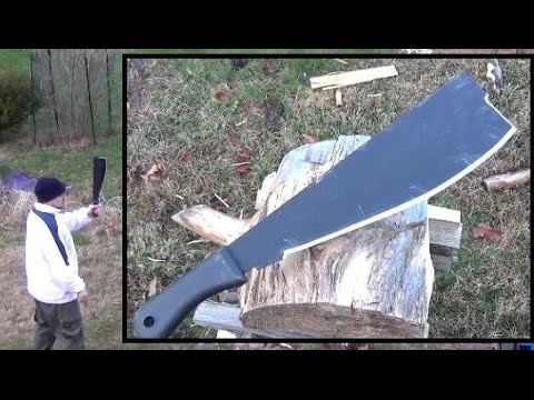 Cold Steel Heavy Machete Modded For Throwing