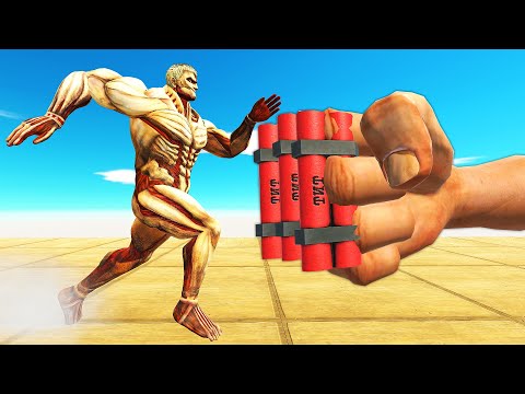 DYNAMITE HAND VS GIANT MONSTERS - Animal Revolt Battle Simulator