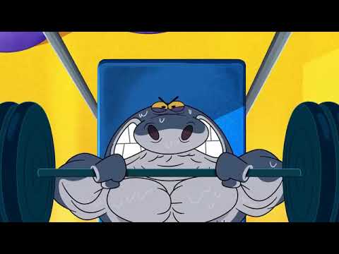 cartoon shark tickled