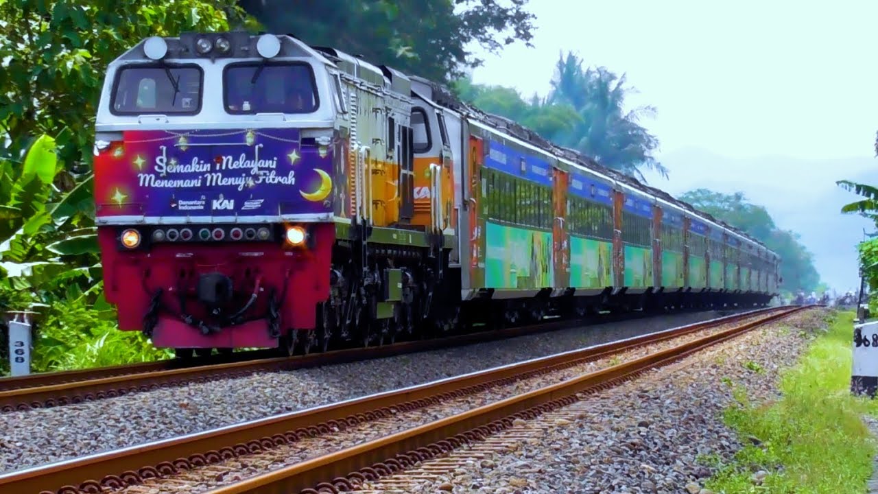 TOP‼️21 KERETA API PANJANG NGEBUT PARAH TOP SPEED 120 KM/JAM DI TREK LURUS TANPA HAMBATAN