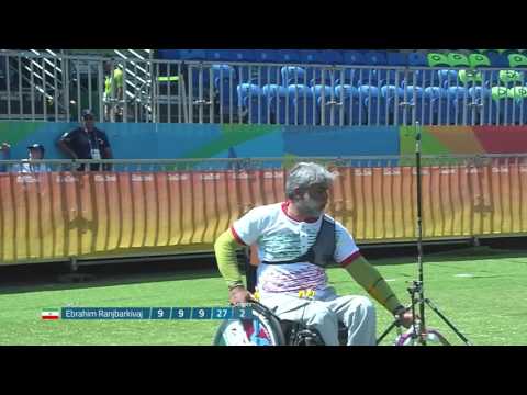Men's Individual Recurve Open 1/16 - Ranjbarkivaj v Jonasts - Rio 2016 Paralympics