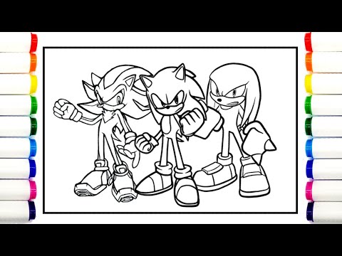 Sonic Team  Coloring Pages Sonic The Hedgehog 3 How to COLORING   Kovan  - Skyline [NCS Release]