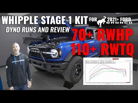 HUGE POWER! Whipple Stage 1 Kit for 2021+ Bronco Dyno Runs/Review!