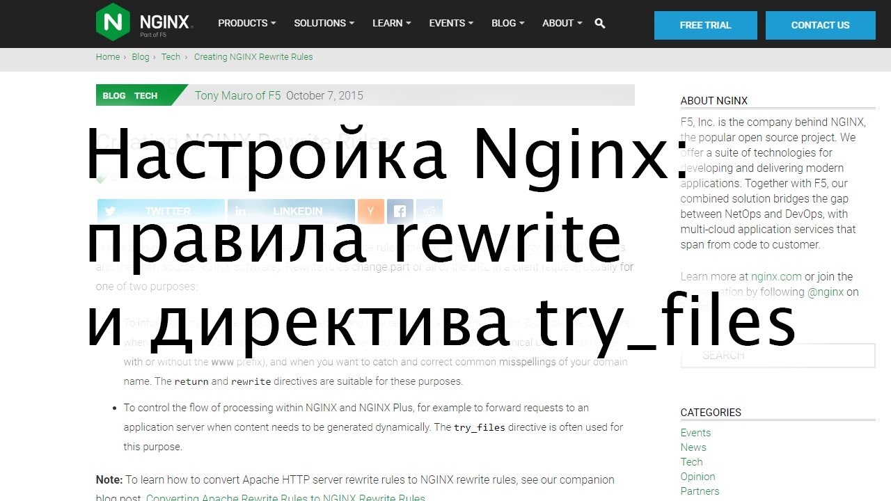Настройка Nginx rewrite: основные правила и директива try_files