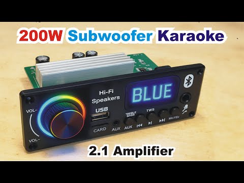 Best 200W diy bluetooth karaoke partybox amplifier review | TPA3116D2  2.1 subwoofer bass test