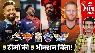 GT, SRH, RCB, DC and LSG One BIG Concern in IPL 2023 Auction | IPL Auction 2023 | Dr. Cric Point