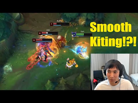 Doublelift INSANE Zeri Kiting Quadrakill