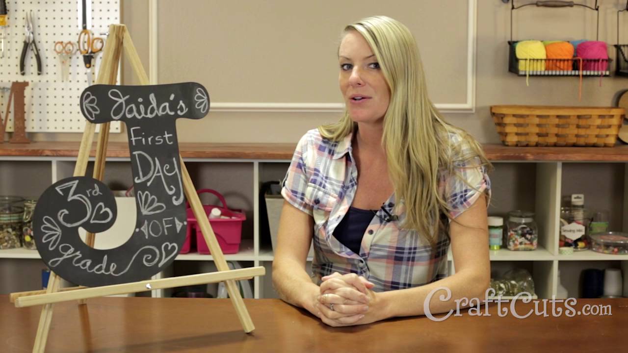 First Day of School Monogram Chalkboard